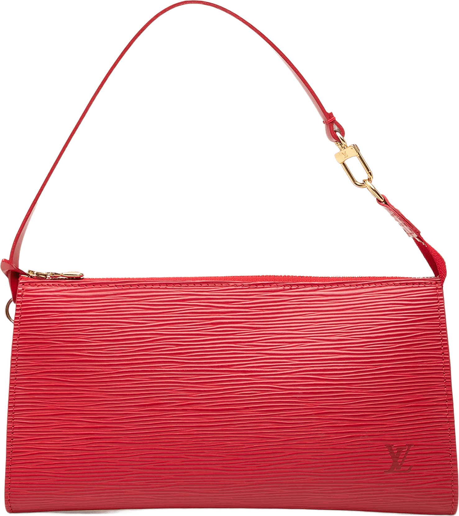 Louis Vuitton Epi Pochette Accessoires, från Luxclusif, i färgen röd.
