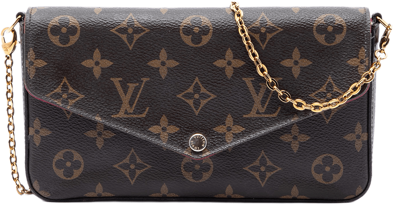 Louis Vuitton Monogram Pochette Felicie, från Luxclusif, i färgen brun.