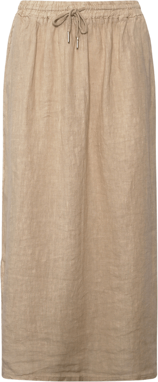 Hildur, Long Skirt, Linen - Soft Grey