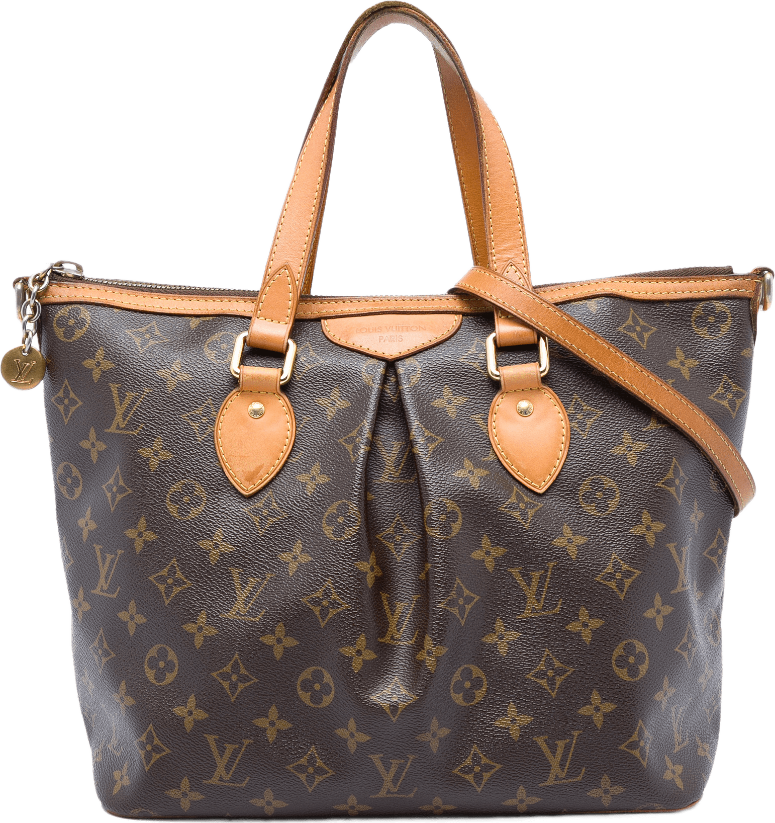 Louis Vuitton Monogram Palermo Pm, från Luxclusif, i färgen brun.