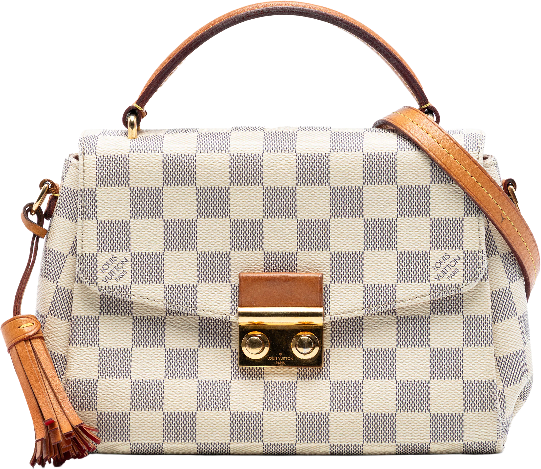 Louis Vuitton Damier Azur Croisette, från Luxclusif, i färgen white.