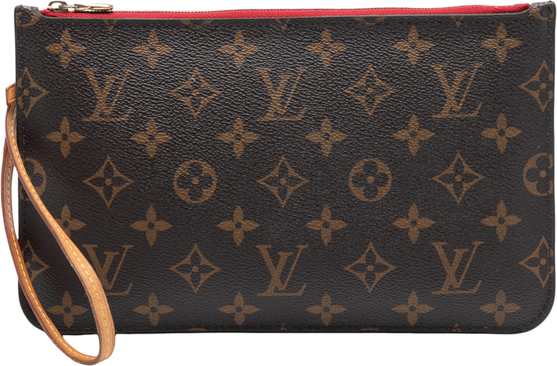 Louis Vuitton Monogram Neverfull Pouch Mm, från Luxclusif, i färgen brown.