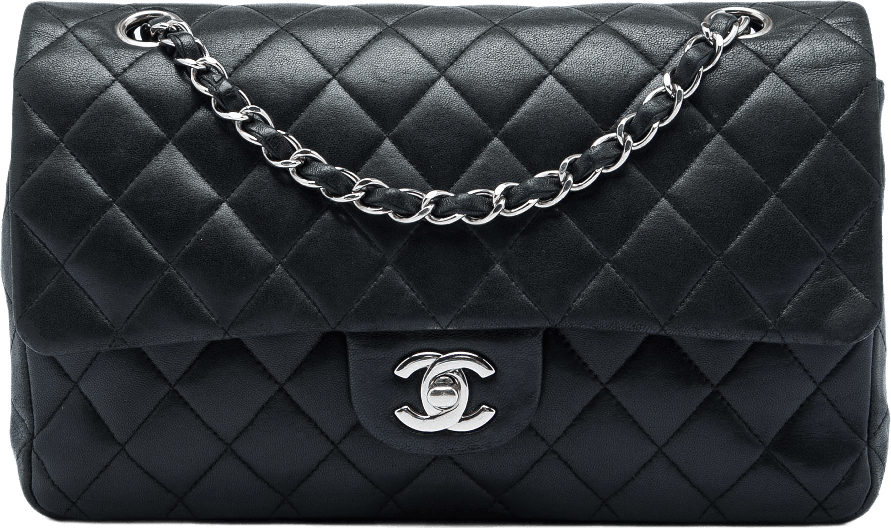 Chanel Medium Classic Lambskin Double Flap, från Luxclusif, i färgen svart.
