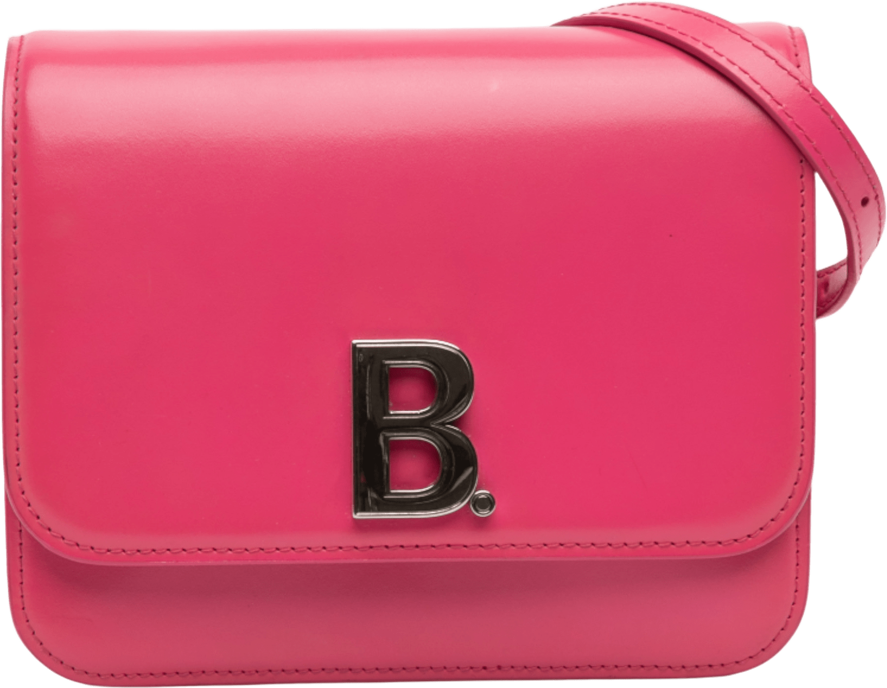 Balenciaga Small Calfskin B Crossbody, från Luxclusif, i färgen pink.