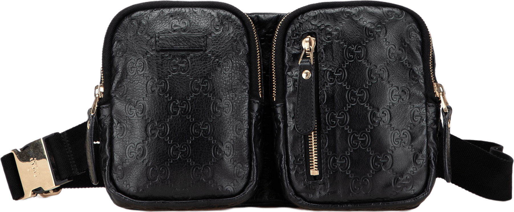 Gucci Guccissima Belt Bag, från Luxclusif, i färgen black.