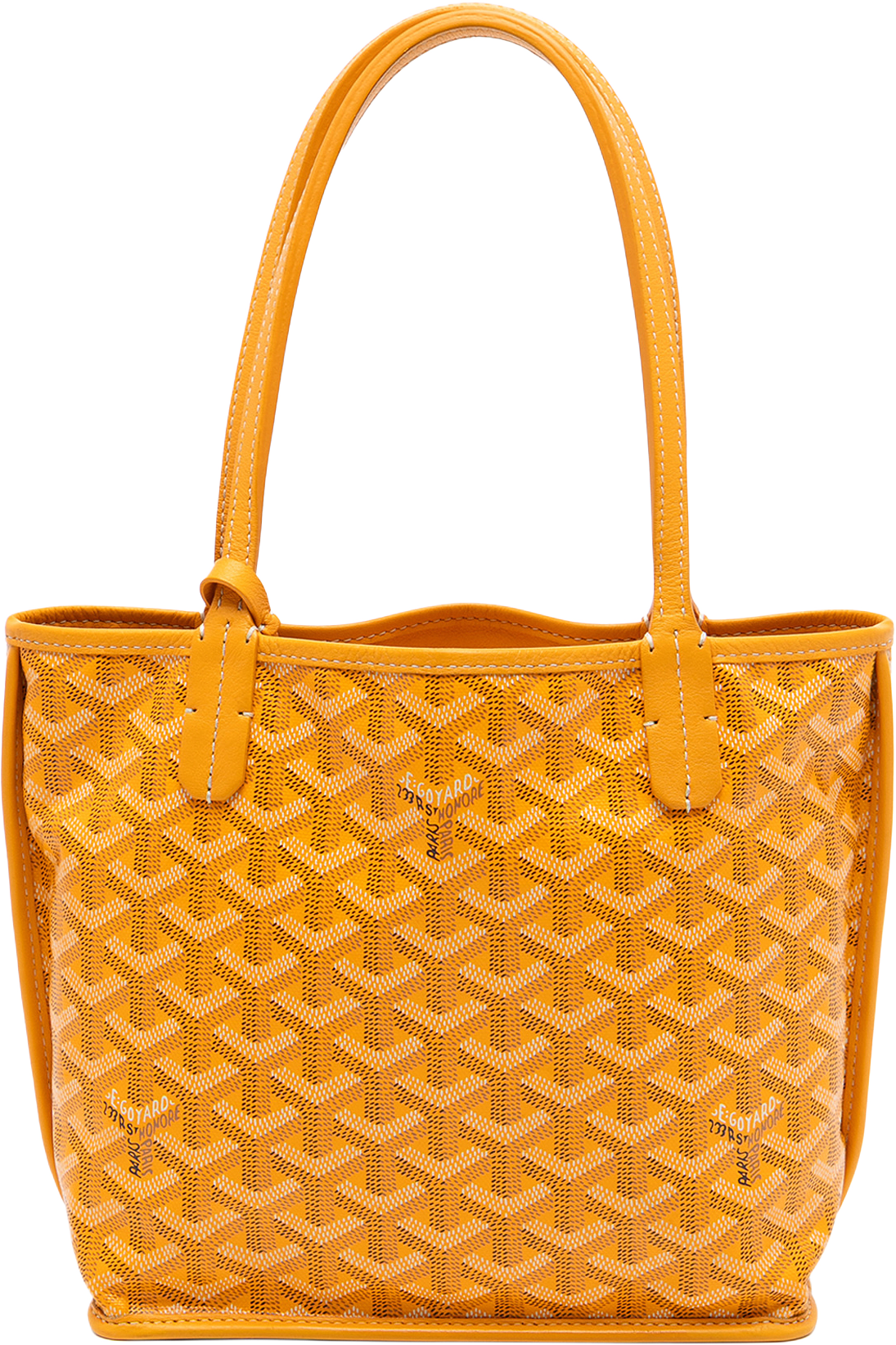Goyard Mini Goyardine Reversible Anjou, från Luxclusif, i färgen yellow.
