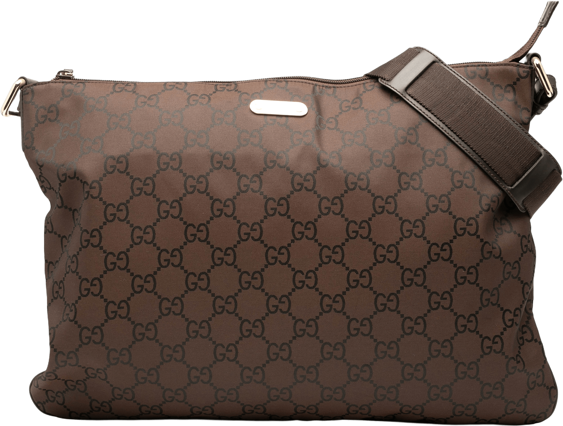 Gucci Gg Nylon Crossbody, från Luxclusif, i färgen dark brown.