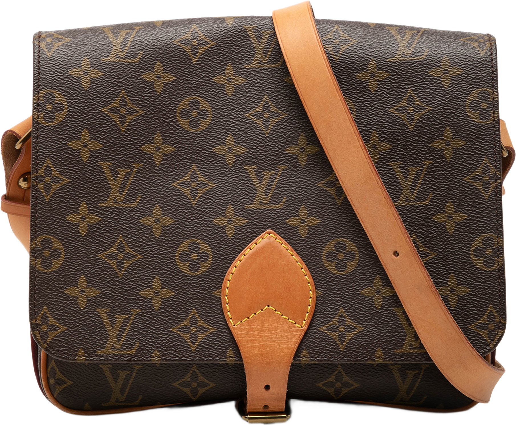 Louis Vuitton Monogram Cartouchiere Gm, från Luxclusif, i färgen brown.