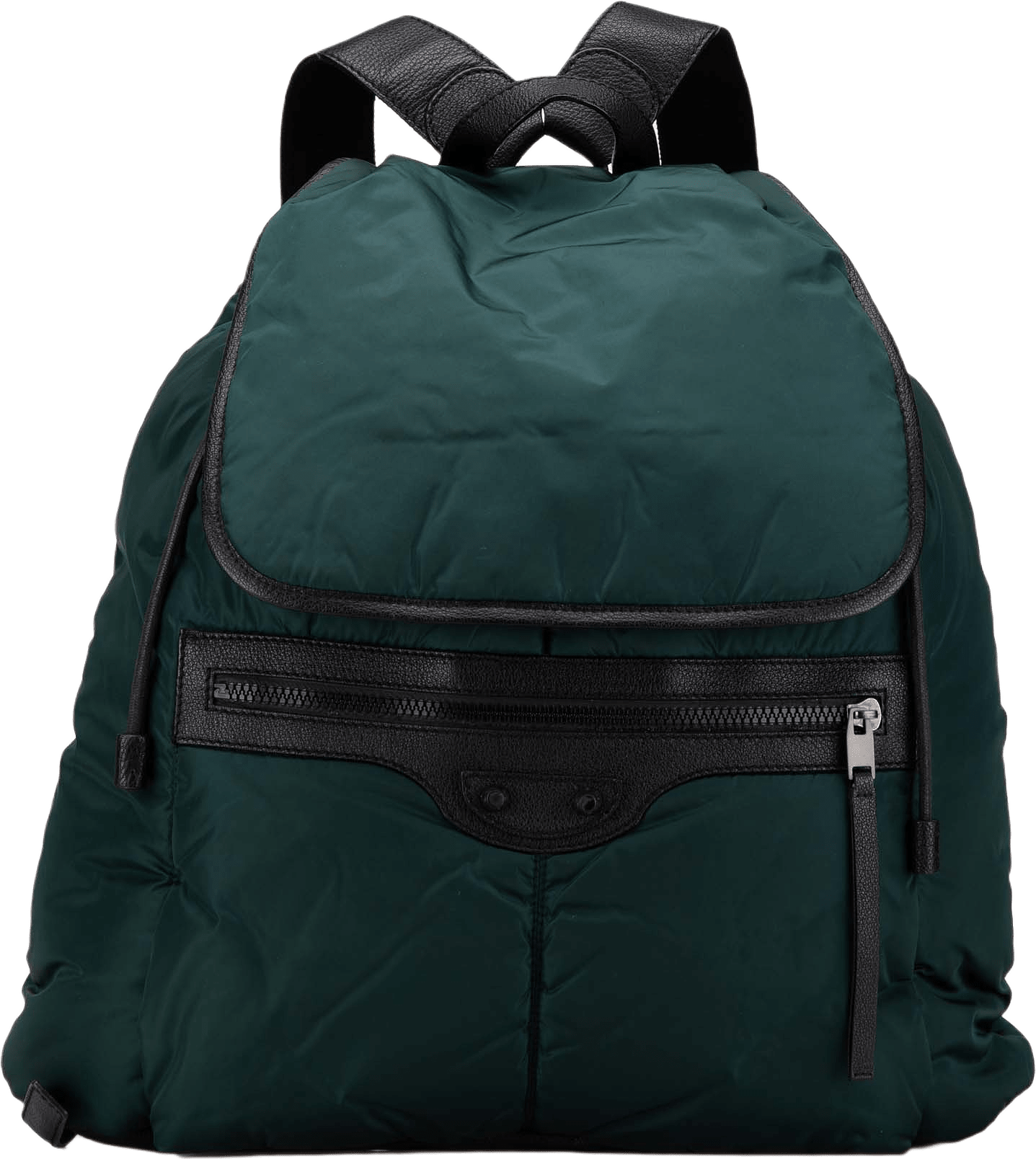 Balenciaga Nylon Motocross Classic Traveler Backpack, från Luxclusif, i färgen dark green.