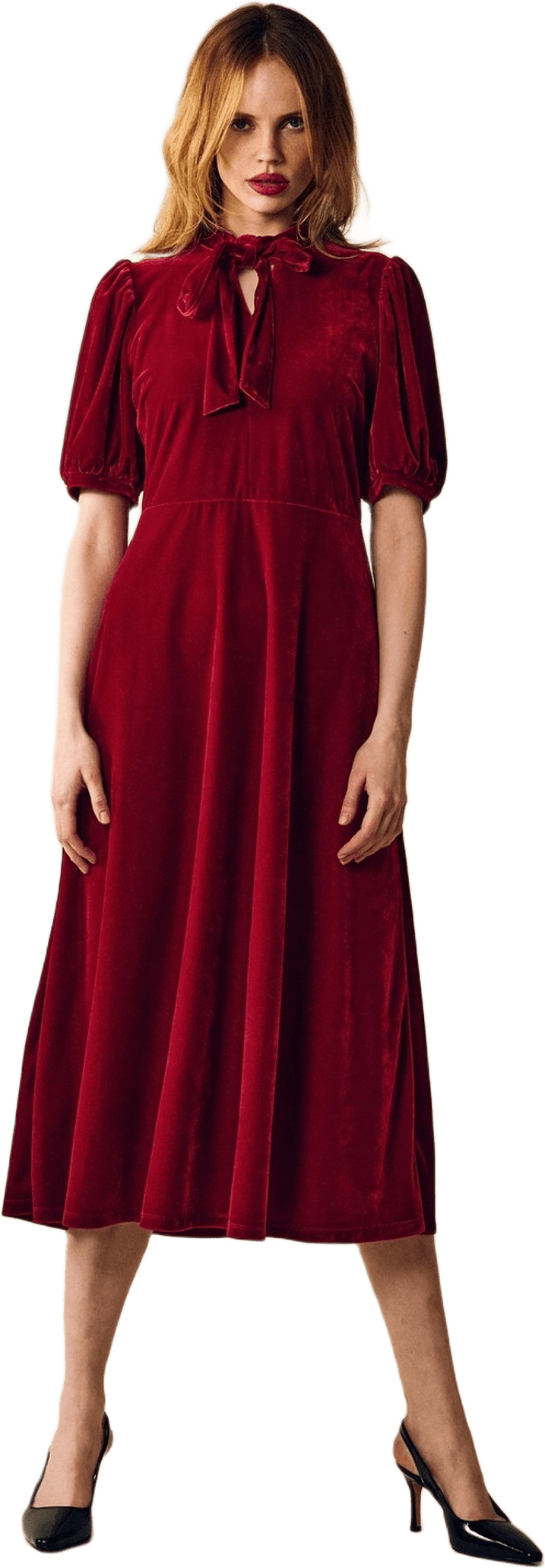 Selda Dress, från Jumperfabriken, i färgen red.