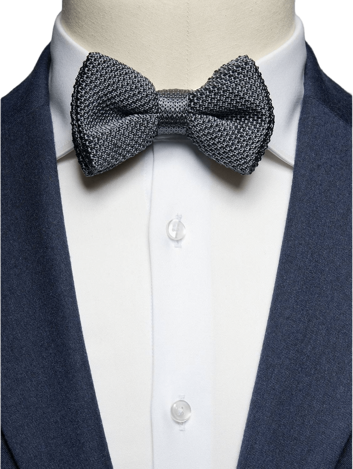 Knitted Bow Tie, från John Henric, i färgen grey.