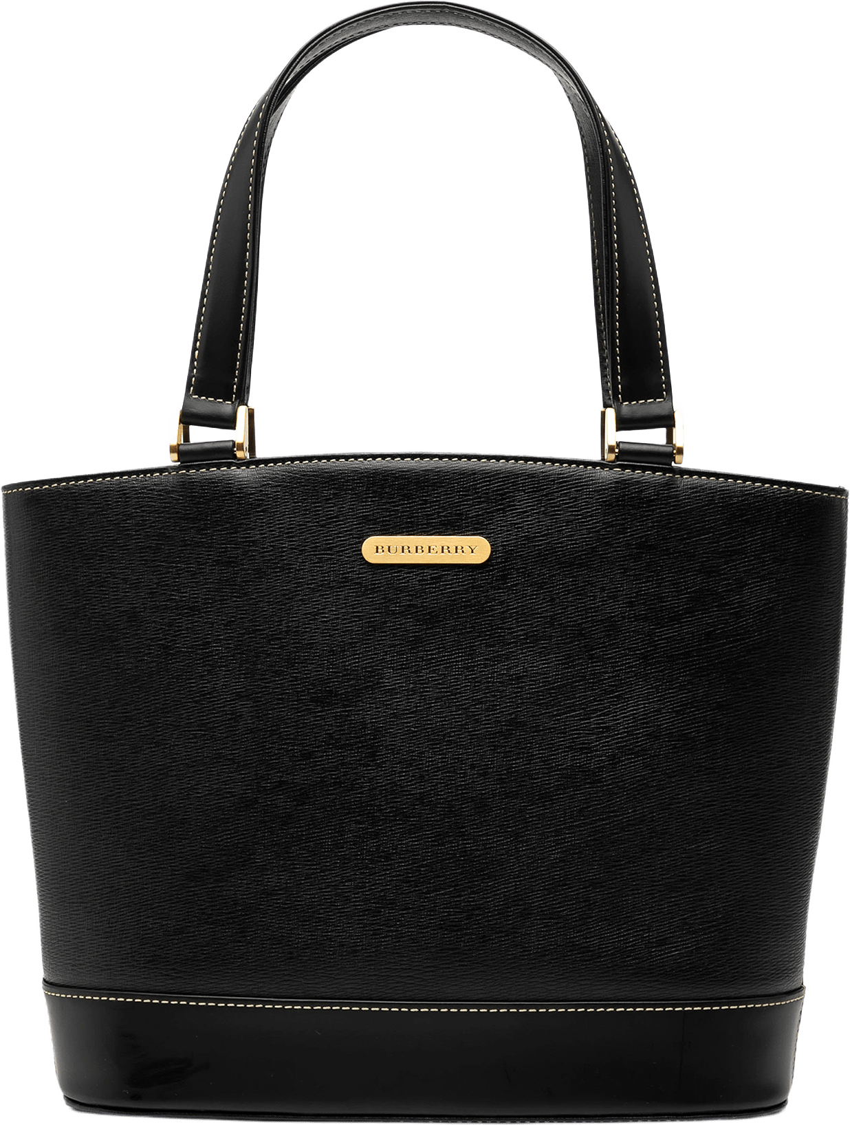 Burberry Leather Tote, från Luxclusif, i färgen black.