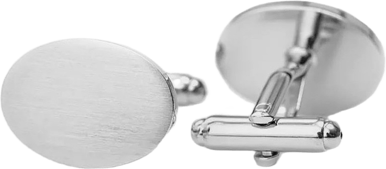 Cufflinks Oval, från John Henric, i färgen silver.