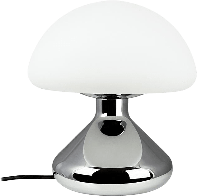 Trophy Table Lamp, från Dyberg Larsen, i färgen chrome/ opal.