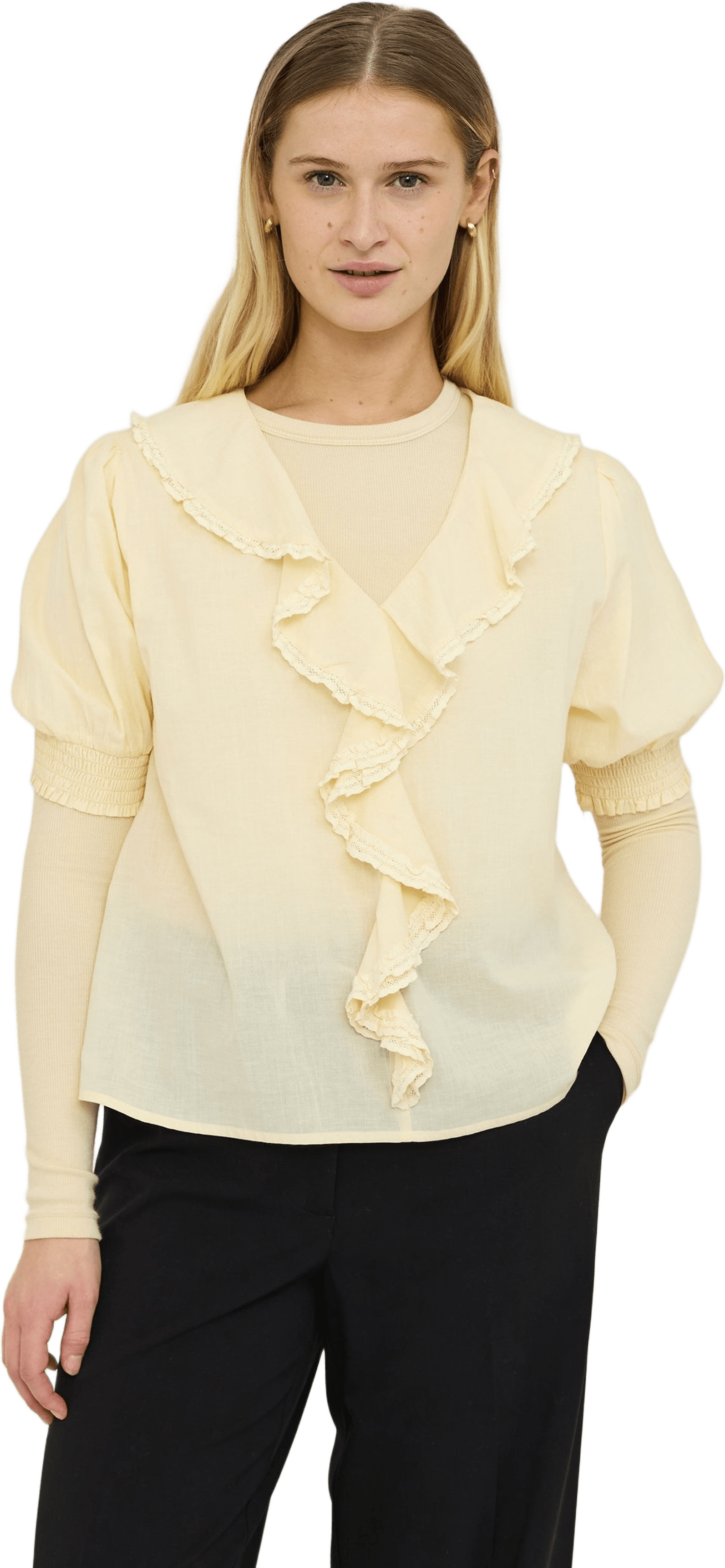 Srtahnee Ss Blouse Gots - Wood Ash, från Soft Rebels, i färgen wood ash.