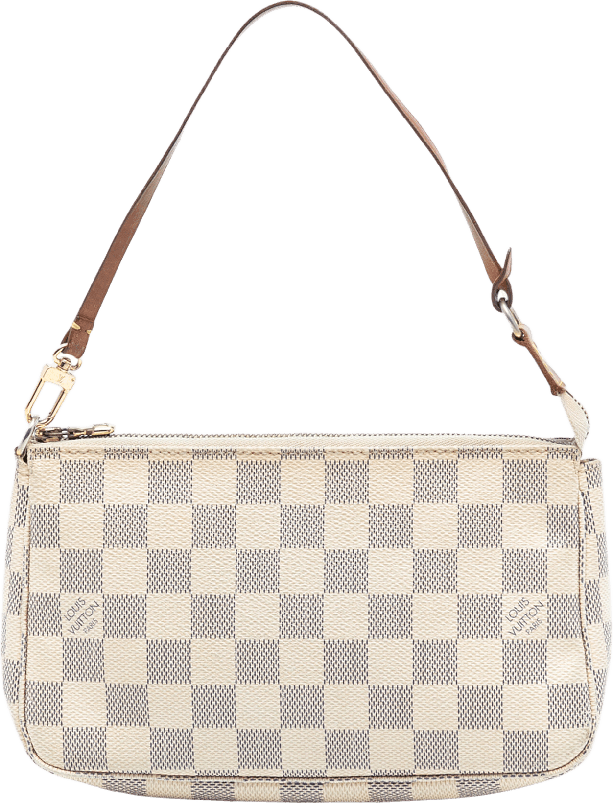 Louis Vuitton Damier Azur Pochette Accessoires, från Luxclusif, i färgen white.