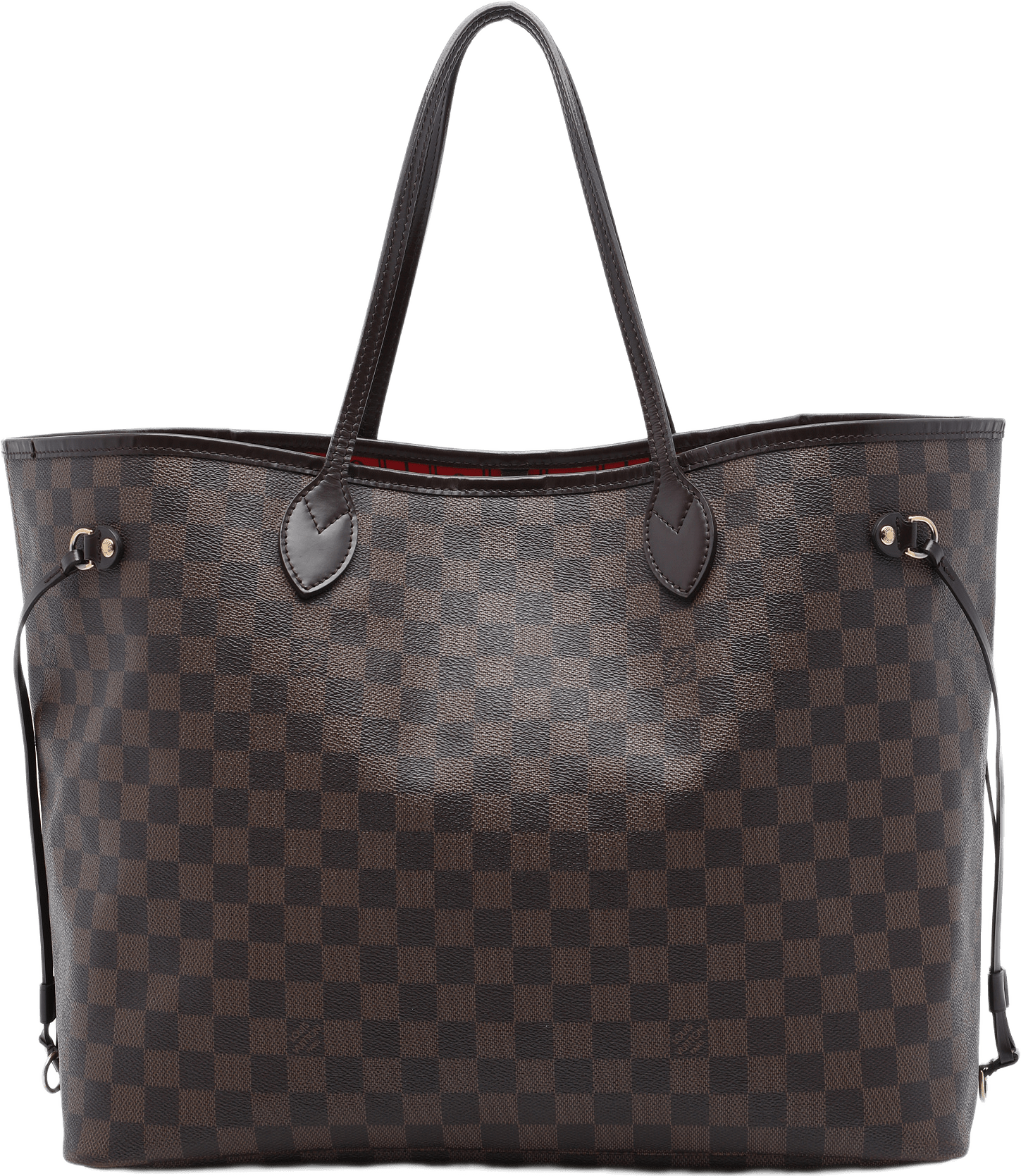 Louis Vuitton Damier Ebene Neverfull Gm, från Luxclusif, i färgen brun.