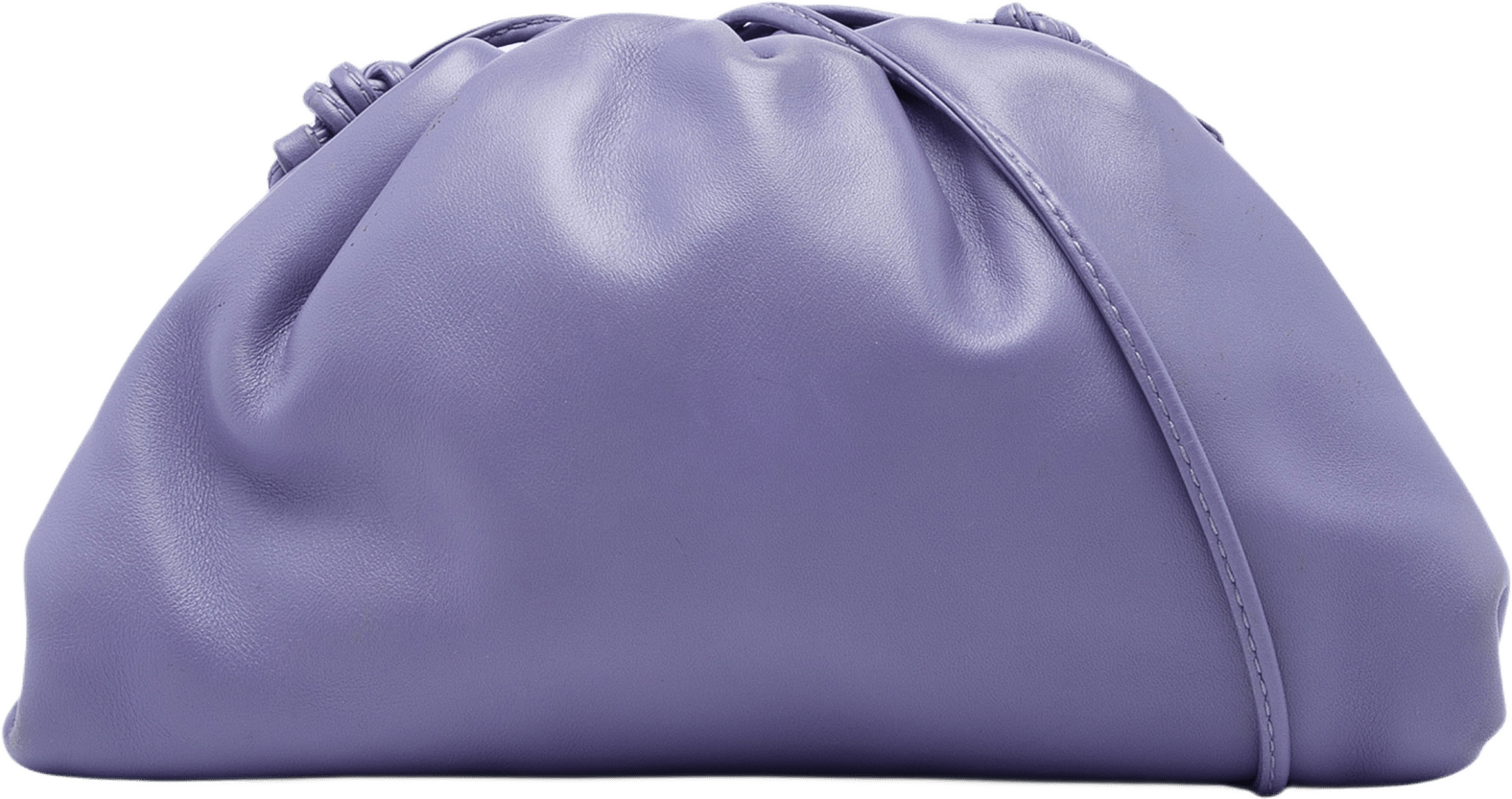 Bottega Veneta Lambskin The Mini Pouch Crossbody, från Luxclusif, i färgen purpur.