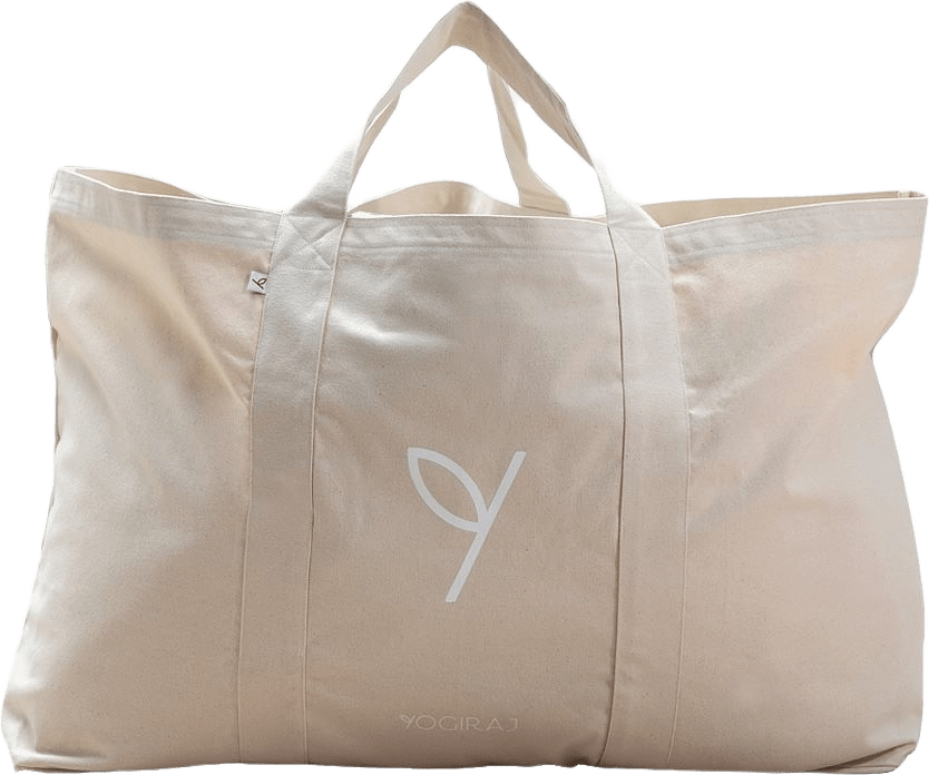 Yogaväska Mats & Props Bag, från Yogiraj, i färgen natural.