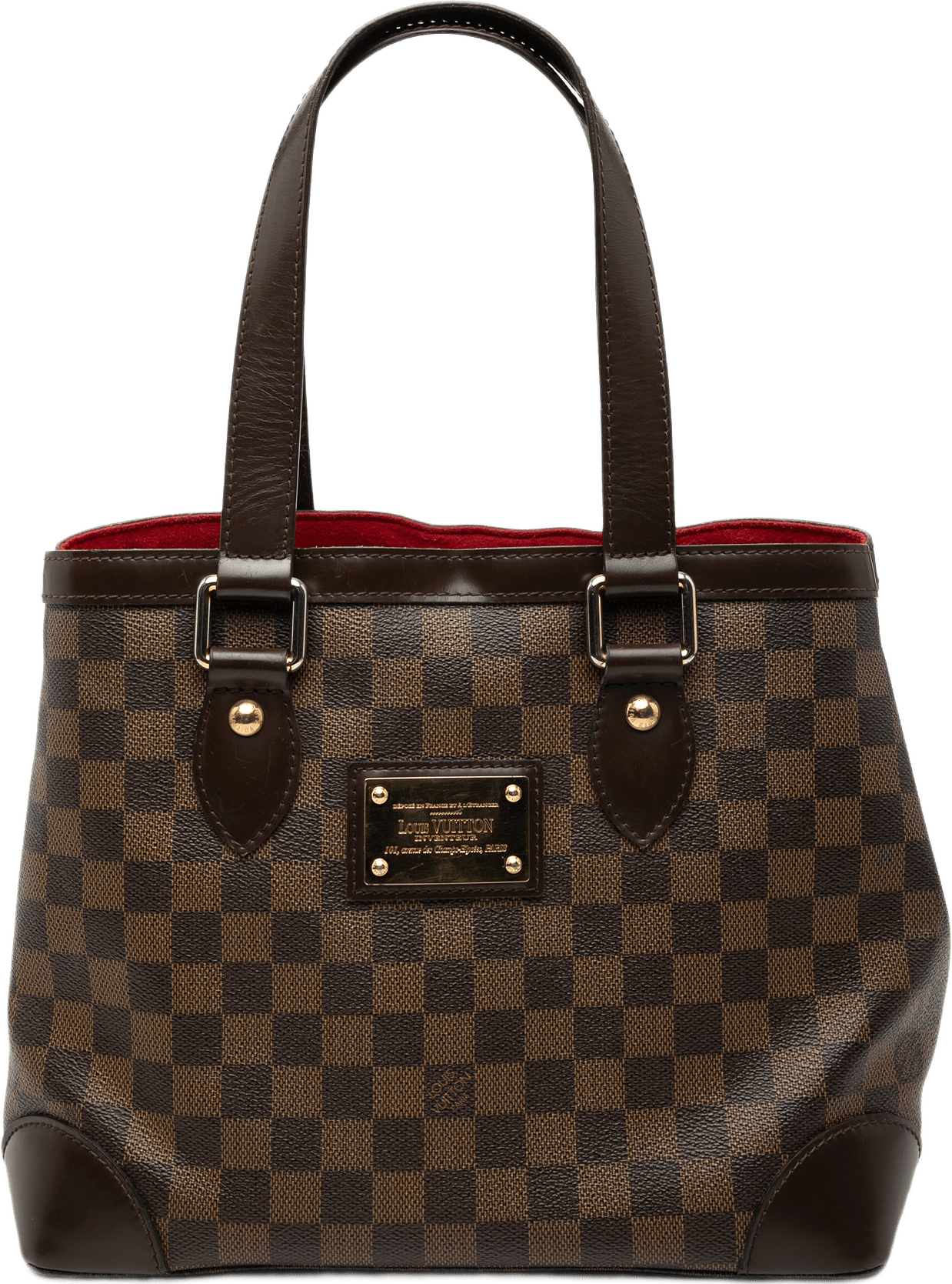 Louis Vuitton Damier Ebene Hampstead Pm, från Luxclusif, i färgen brun.