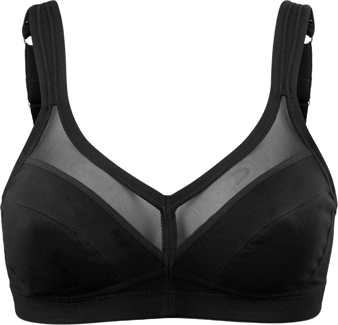 Fairtrade Net Cotton Mjuk-bh, från Swegmark, i färgen svart.