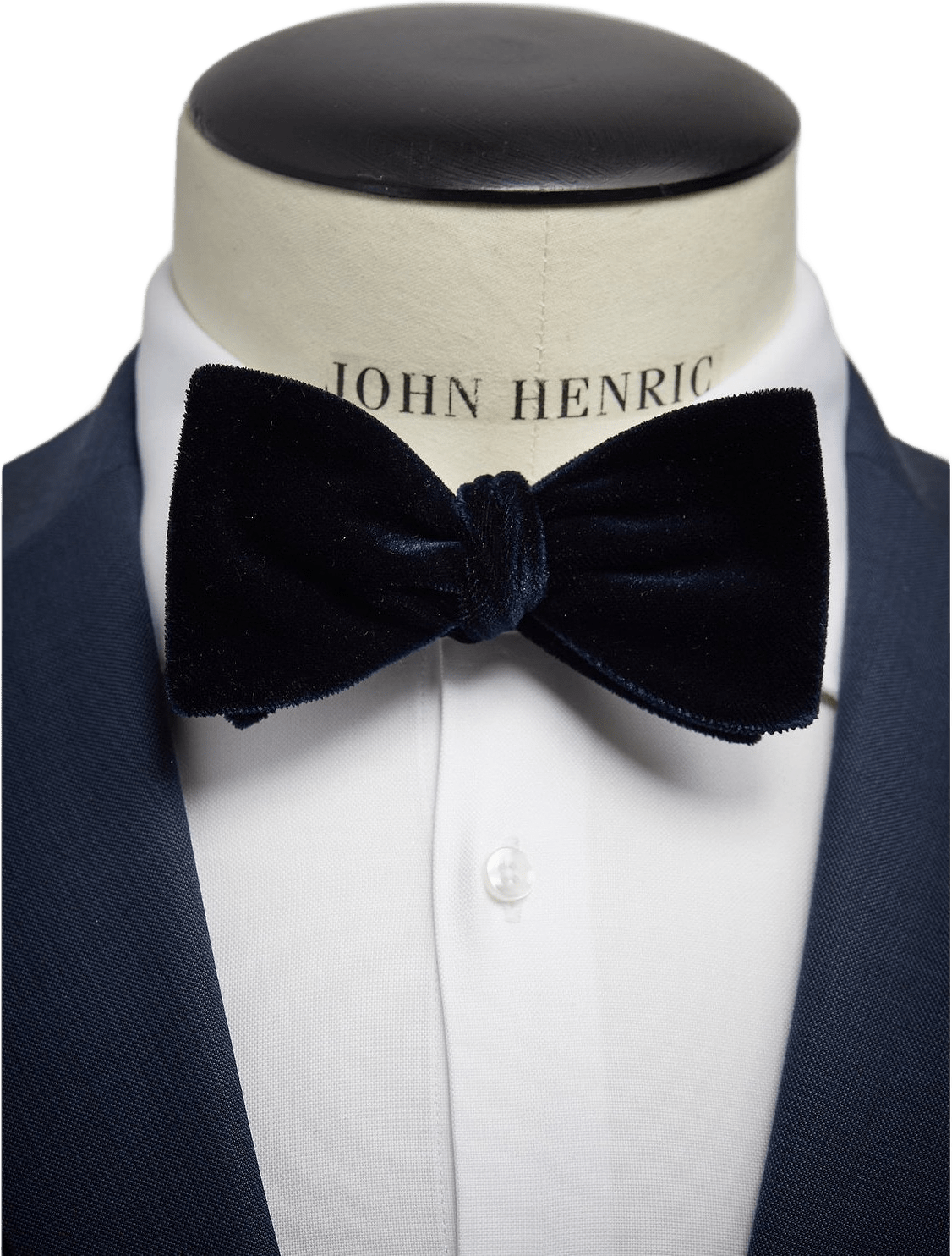 Self Tied Velvet Bow Tie, från John Henric, i färgen blue.