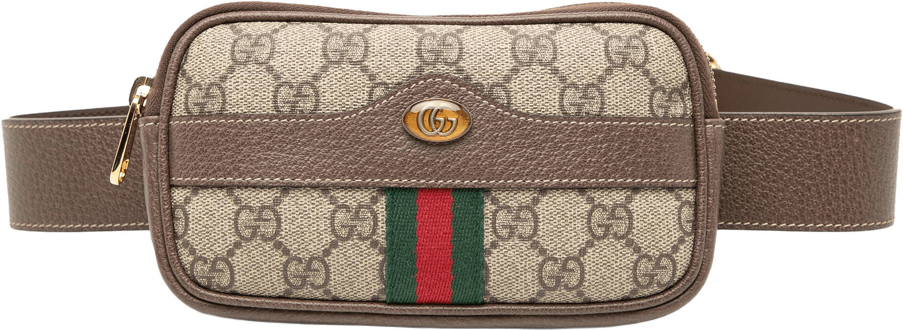 Gucci Small Gg Supreme Web Ophidia Belt Bag, från Luxclusif, i färgen beige.