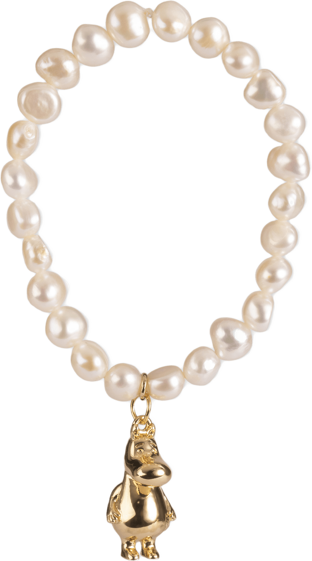 Moomin Pearl Armband, från pfgSTOCKHOLM, i färgen white/gold.