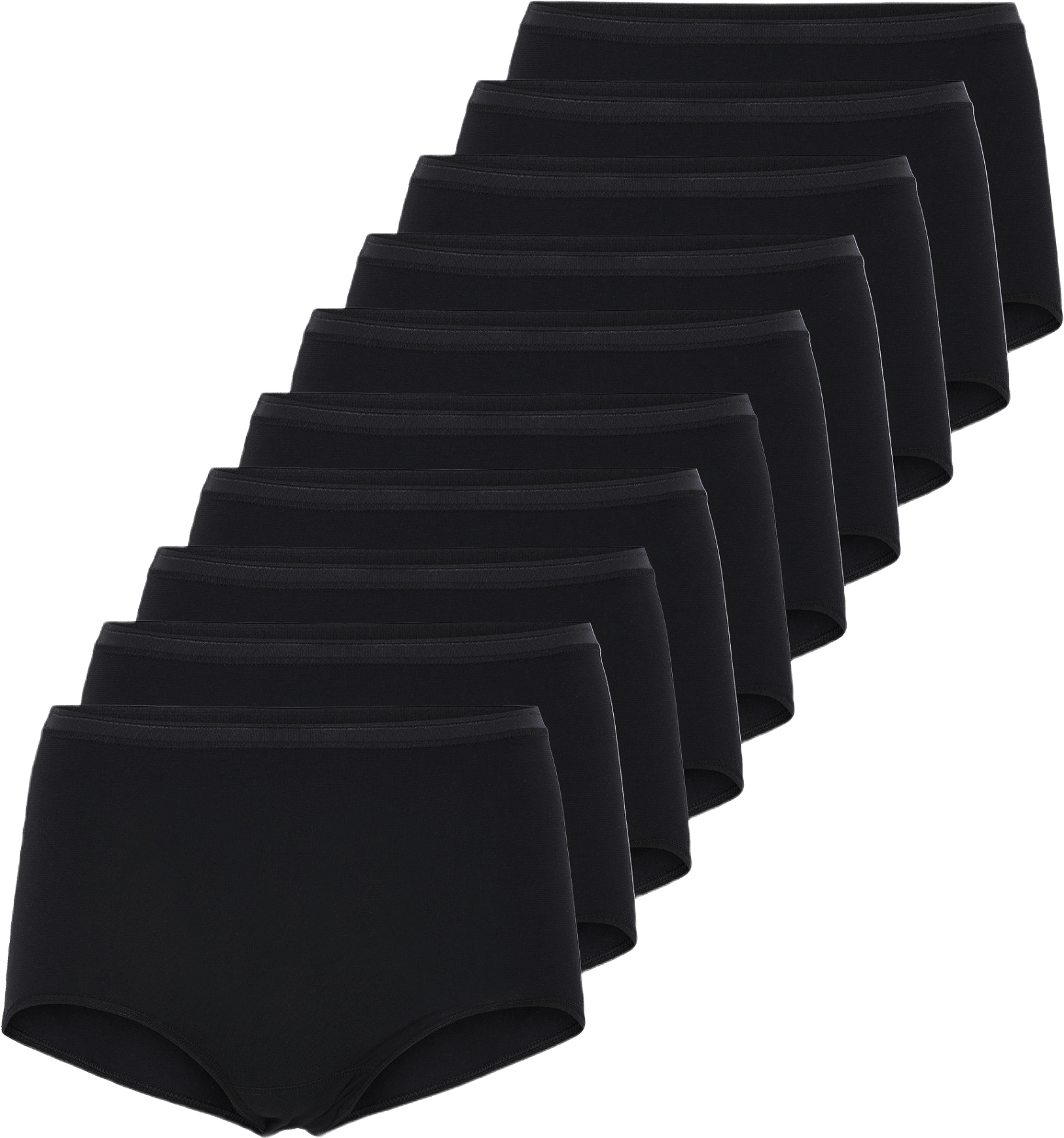 Ekologisk Bomull, Maxi Brief Trosar, 10-pack, Vit, från Decoy, i färgen black.