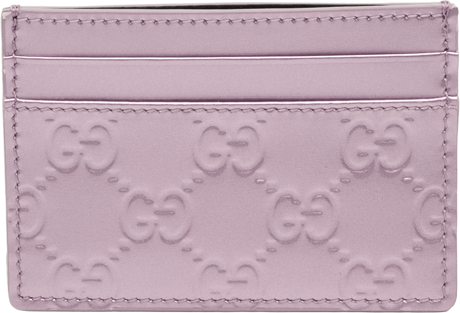 Gucci Guccissima Card Holder, från Luxclusif, i färgen lilac.
