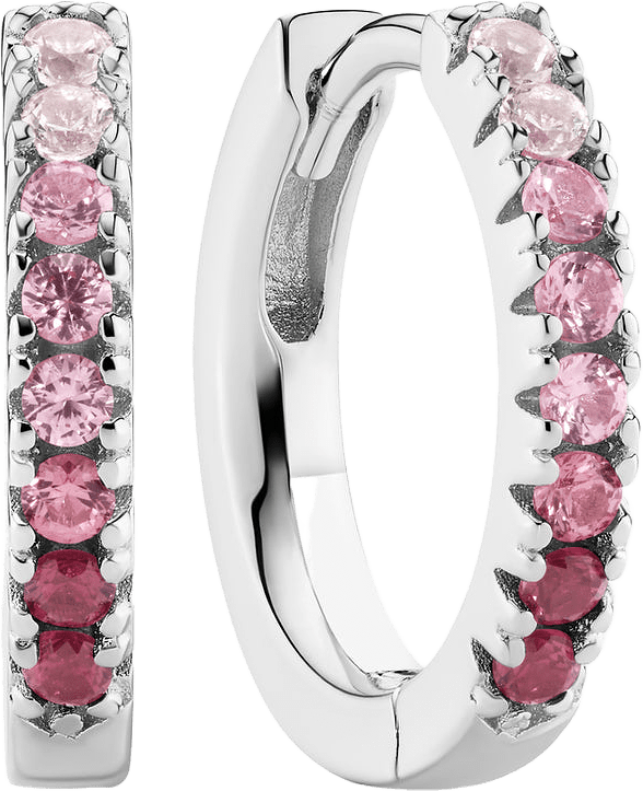 Örhänge Ellera Medio, från Sif Jakobs Jewellery, i färgen pink gradient/ silver.