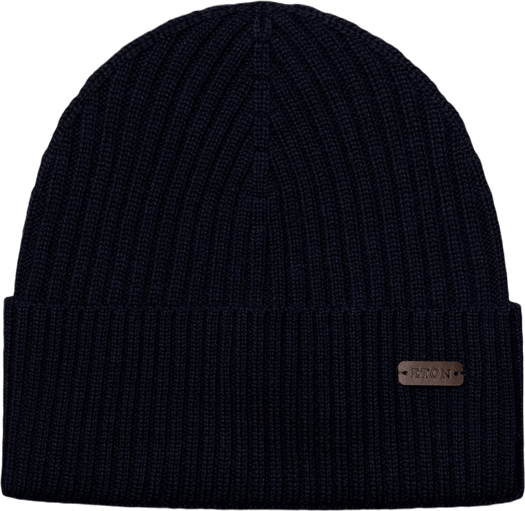 Stickad Mössa, från Eton, i färgen navy blue.
