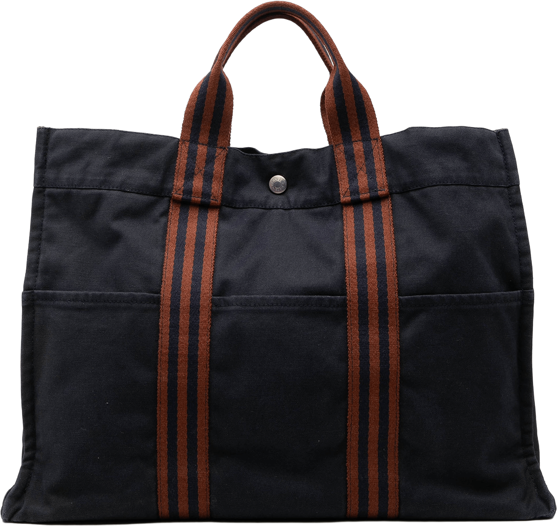 Hermès Canvas Fourre Tout Mm, från Luxclusif, i färgen navy.