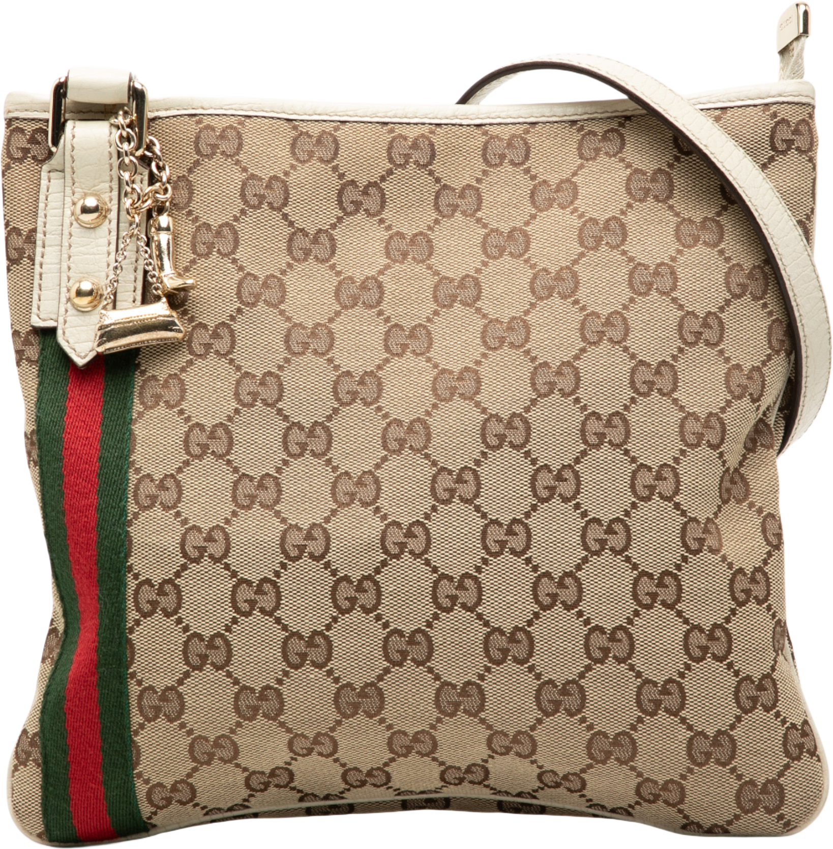 Gucci Gg Canvas Jolicoeur Crossbody, från Luxclusif, i färgen beige.