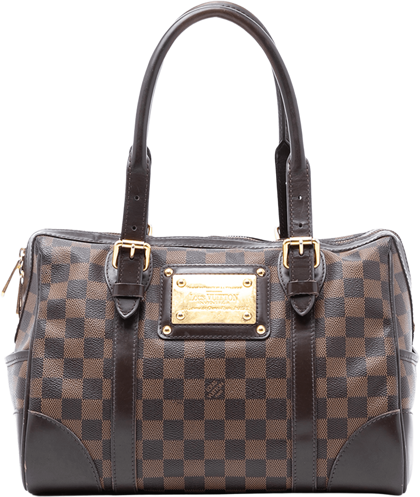 Louis Vuitton Damier Ebene Berkeley, från Luxclusif, i färgen brown.