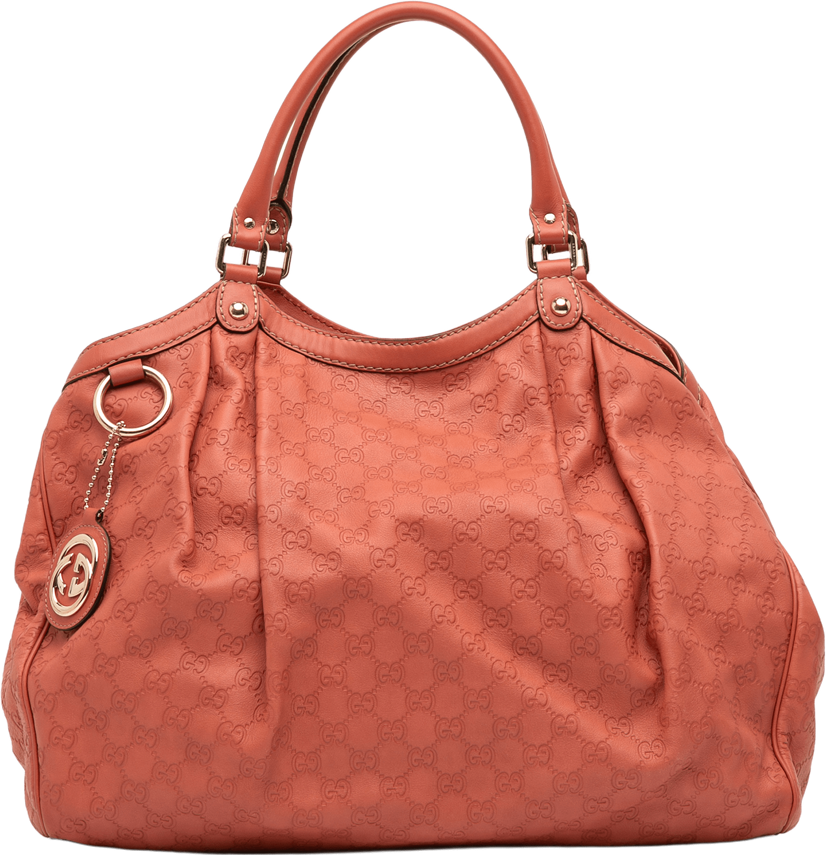 Gucci Large Guccissima Sukey Tote, från Luxclusif, i färgen orange.