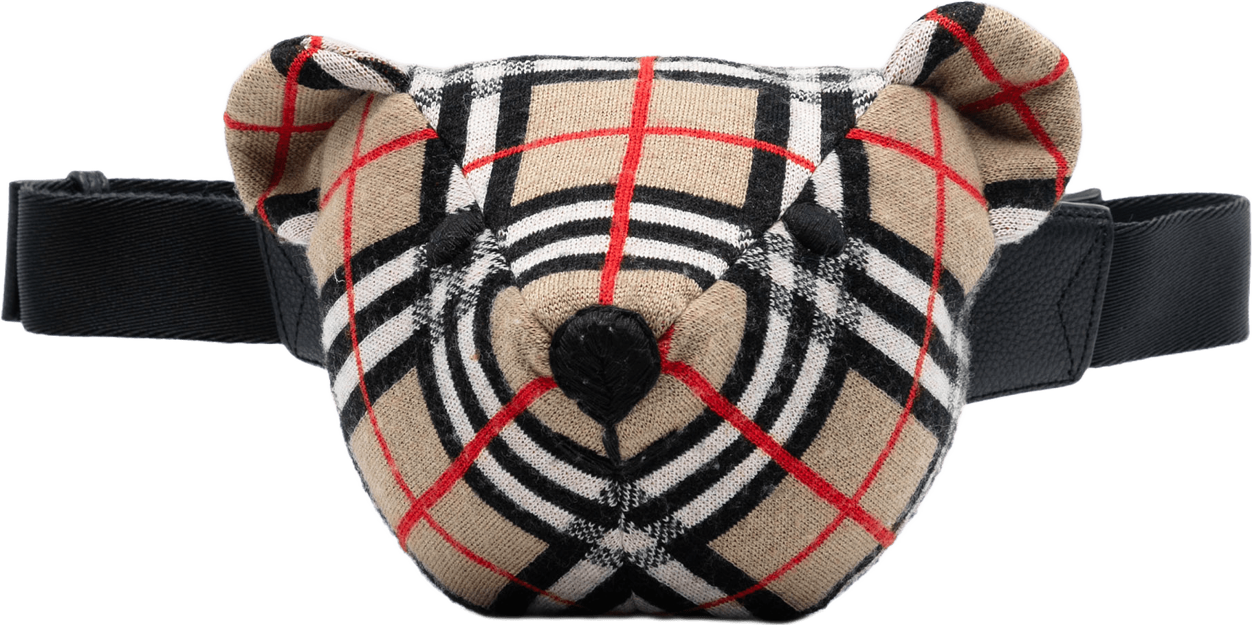 Burberry Thomas Bear House Check Wool Bear Belt Bag, från Luxclusif, i färgen brown.