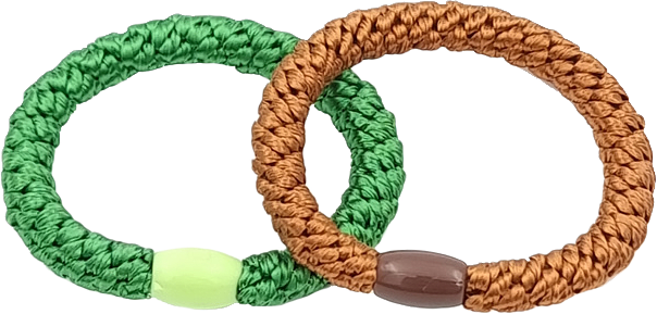 2 Pack Vävda Snoddar, från Complement, i färgen green.