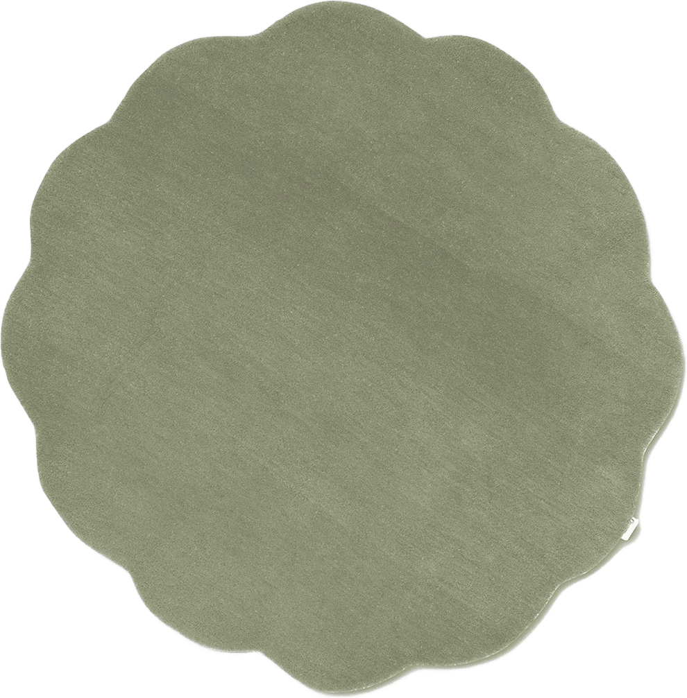 Matta Shell Rund 120cm, från Classic Collection, i färgen grön.