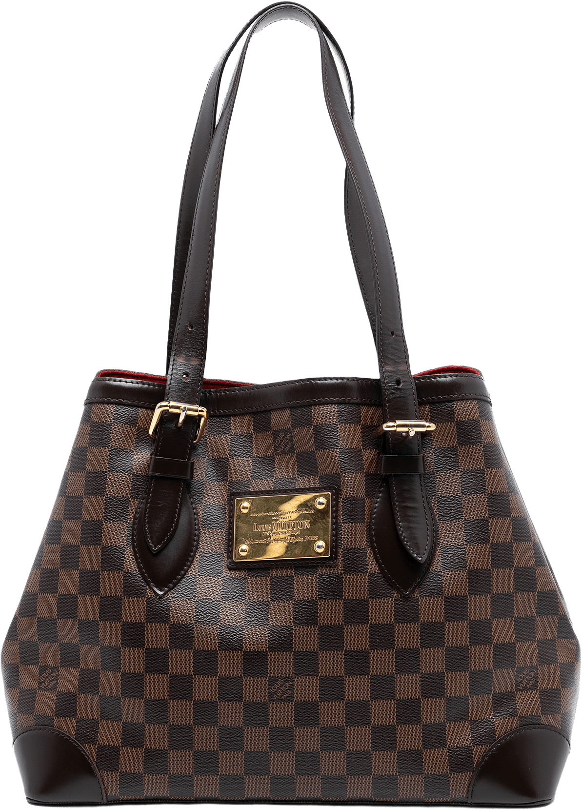 Louis Vuitton Damier Ebene Hampstead Mm, från Luxclusif, i färgen brown.
