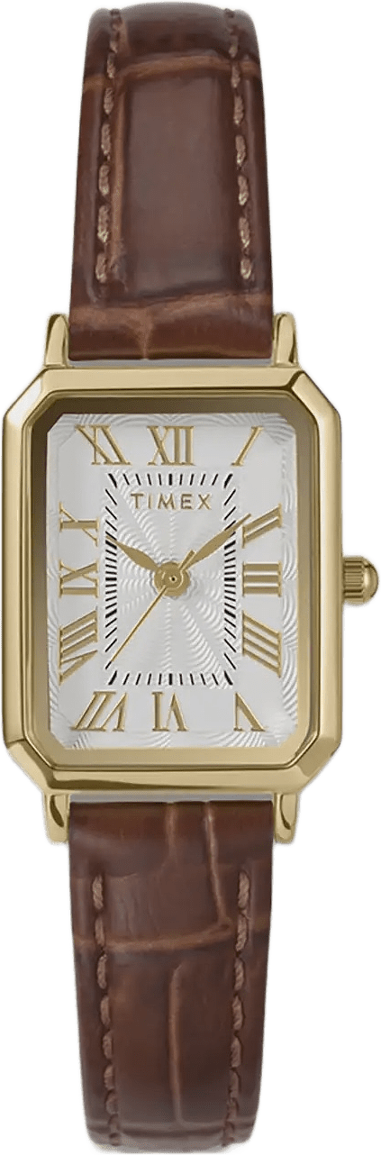 Timex Dress Damklocka Vit/guld, Lderrem - Tw2y00900, från Timex, i färgen 1.
