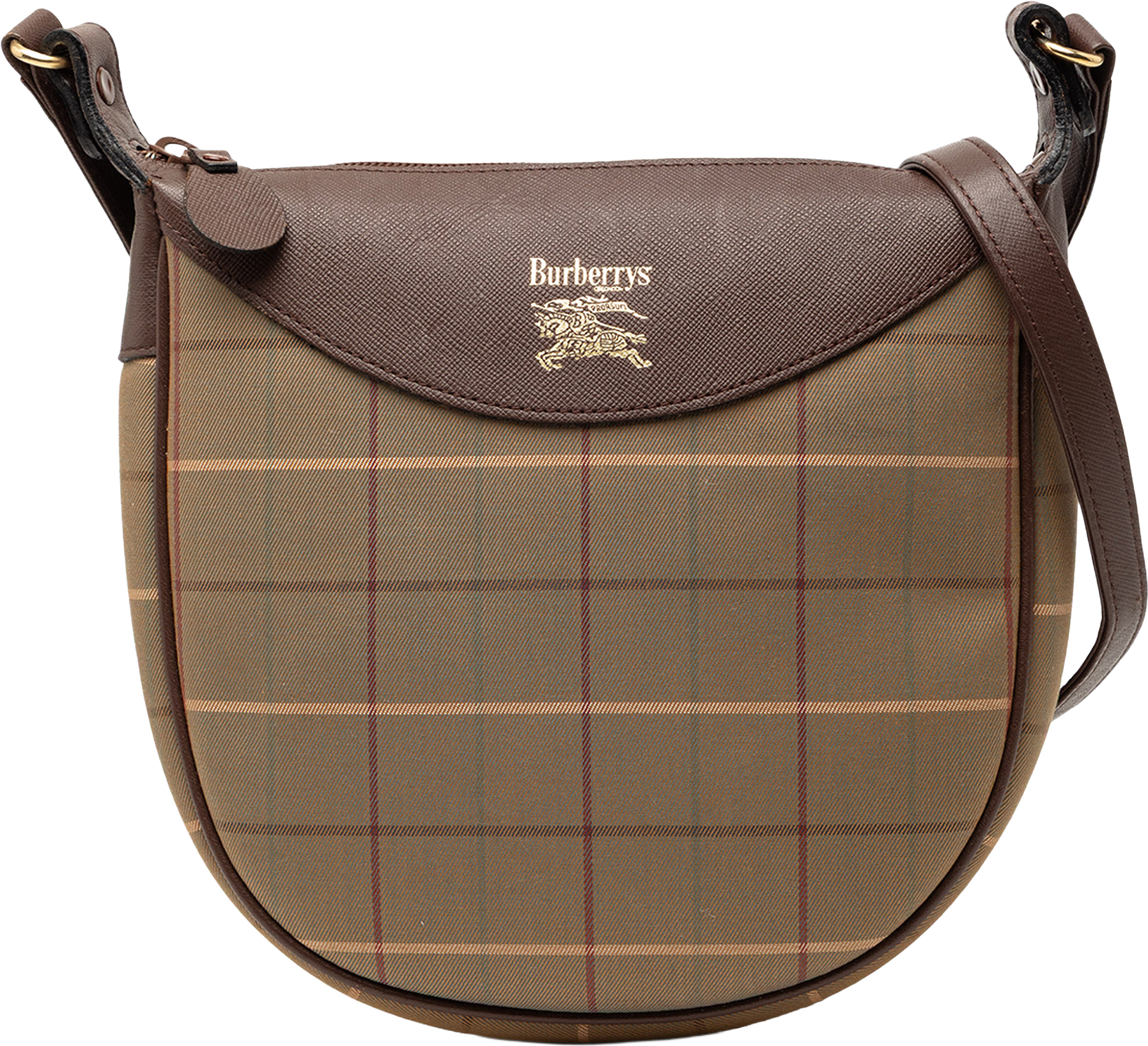 Burberry Vintage Check Canvas Crossbody, från Luxclusif, i färgen light brown.