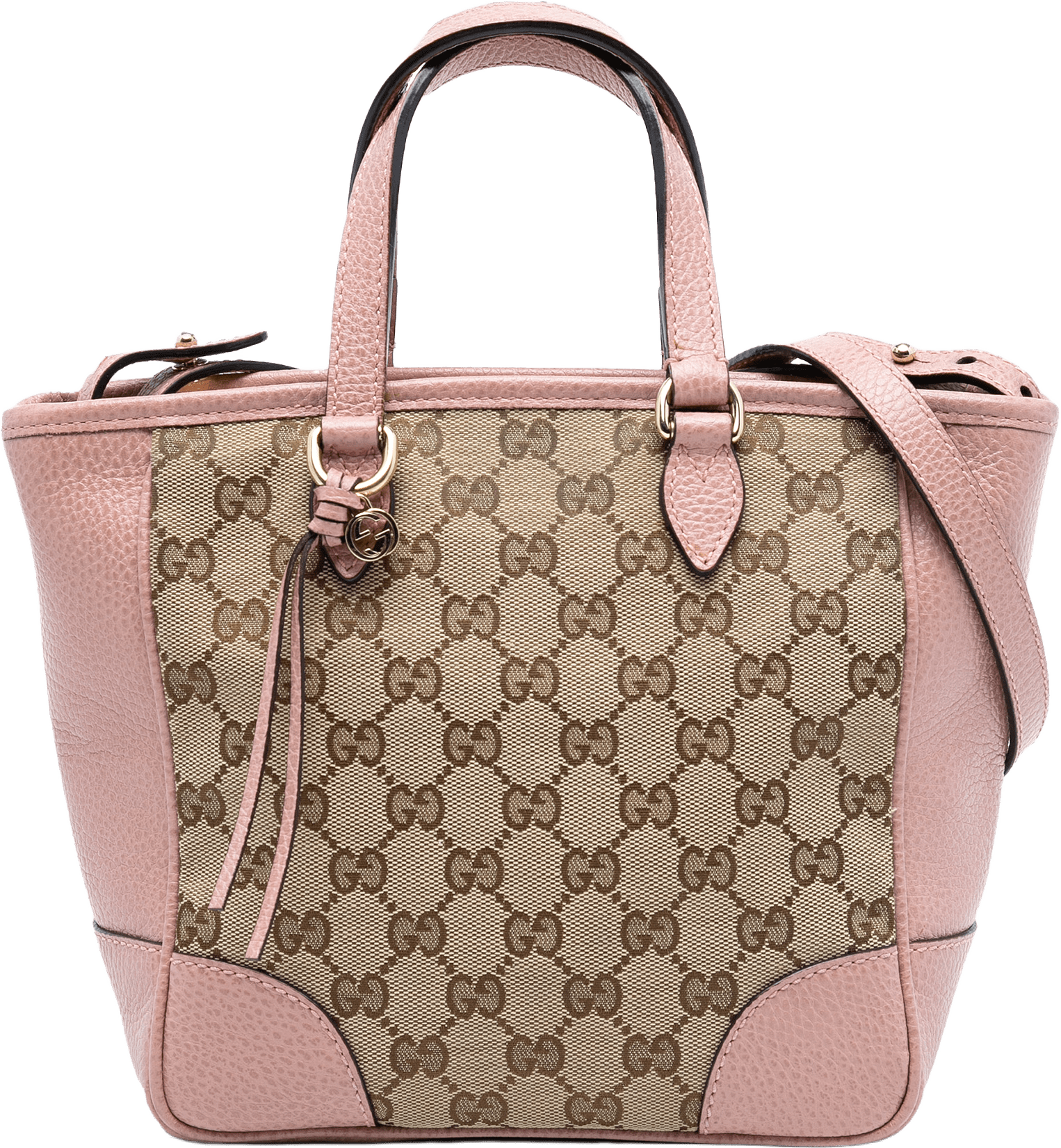 Gucci Small Gg Canvas Bree Satchel, från Luxclusif, i färgen beige.