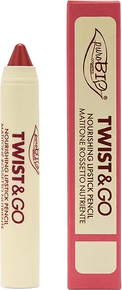 Twist & Go - Nourishing Lipstick Pencil, från PuroBio, i färgen 503 - pink sand.