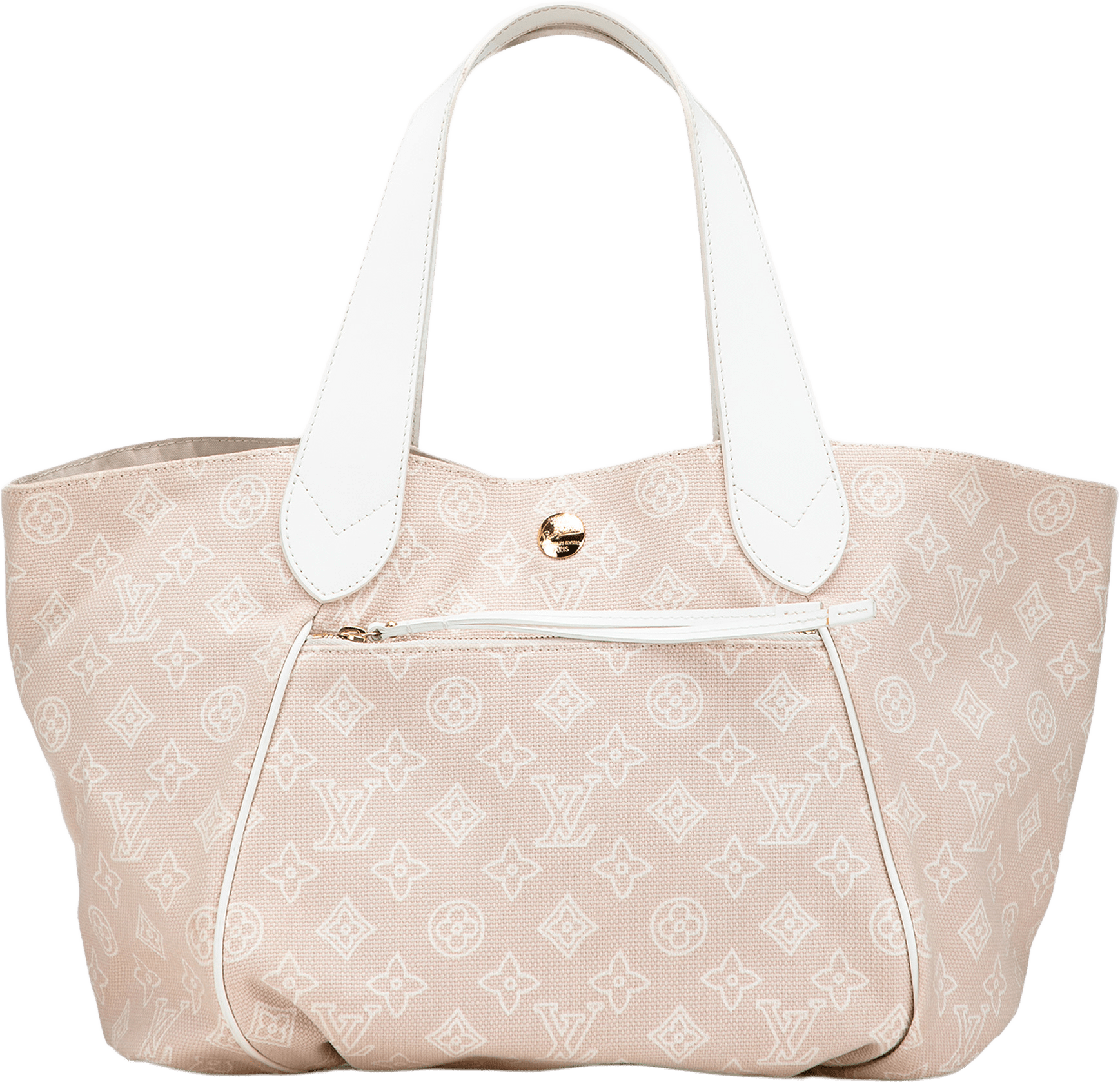 Louis Vuitton Monogram Cabas Ipanema Pm, från Luxclusif, i färgen beige.