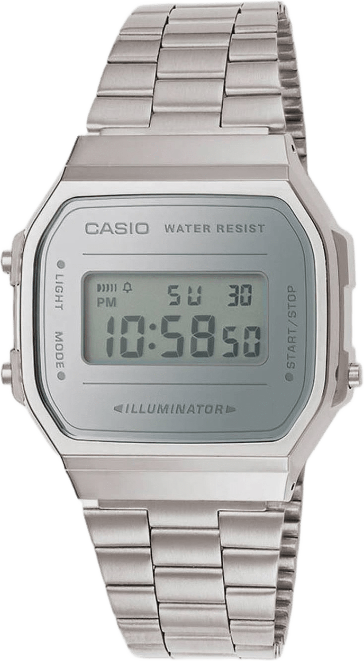 Casio Vintage Silver/silver, Stållänk - A168wem-7ef, från Casio, i färgen 1.
