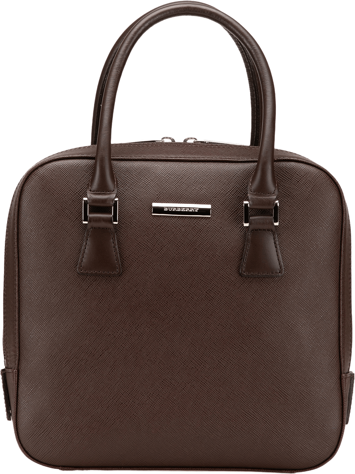 Burberry Leather Handbag, från Luxclusif, i färgen dark brown.