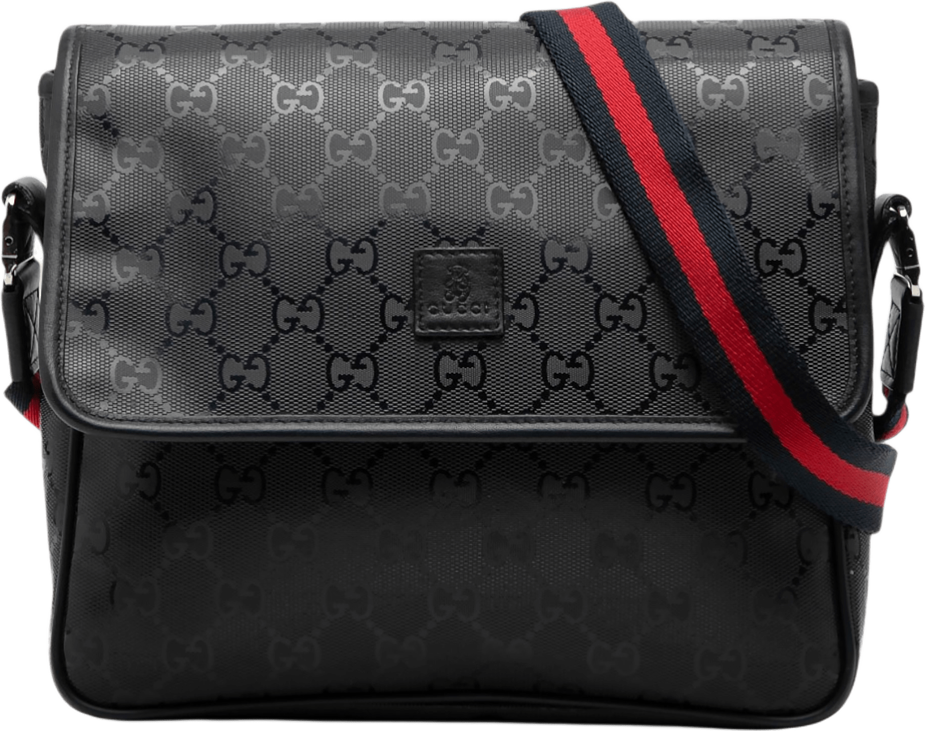 Gucci Kids Gg Imprime Web Messenger Bag, från Luxclusif, i färgen black.