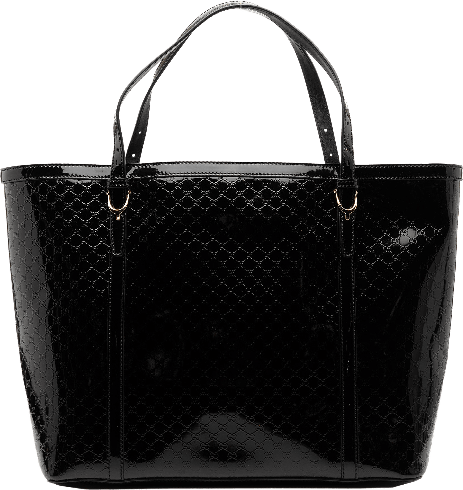 Gucci Microguccissima Patent Nice Tote, från Luxclusif, i färgen black.