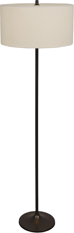 Golvlampa Soft Ø44, från Belid, i färgen linne vit/metallic bronze.
